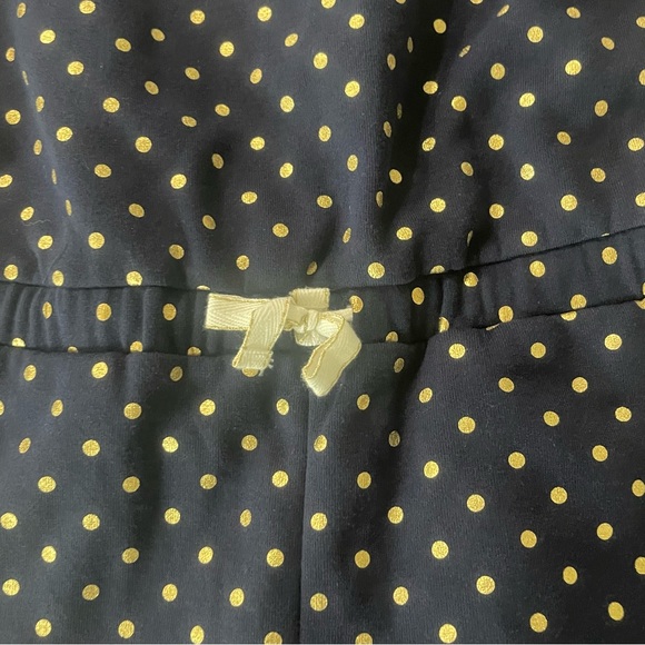 Blush by US Angels cotton navy gold polka dots jumper elastic waist Size 10/12 - Picture 5 of 14